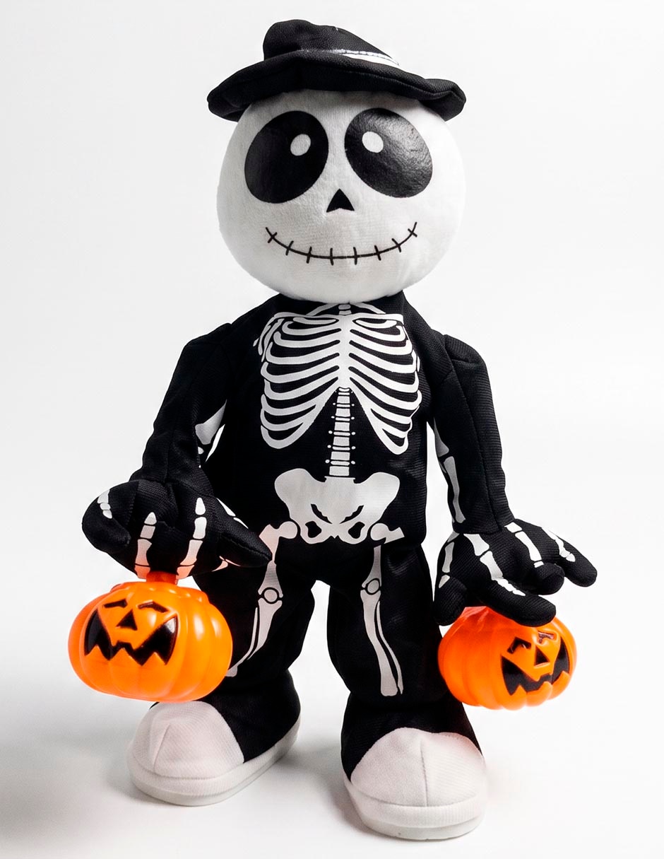 ESQUELETO BAILARÍN CON CALABAZAS