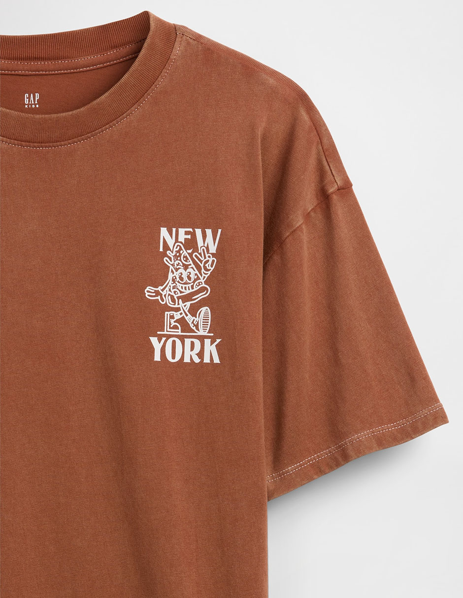 Playera manga al codo para niño