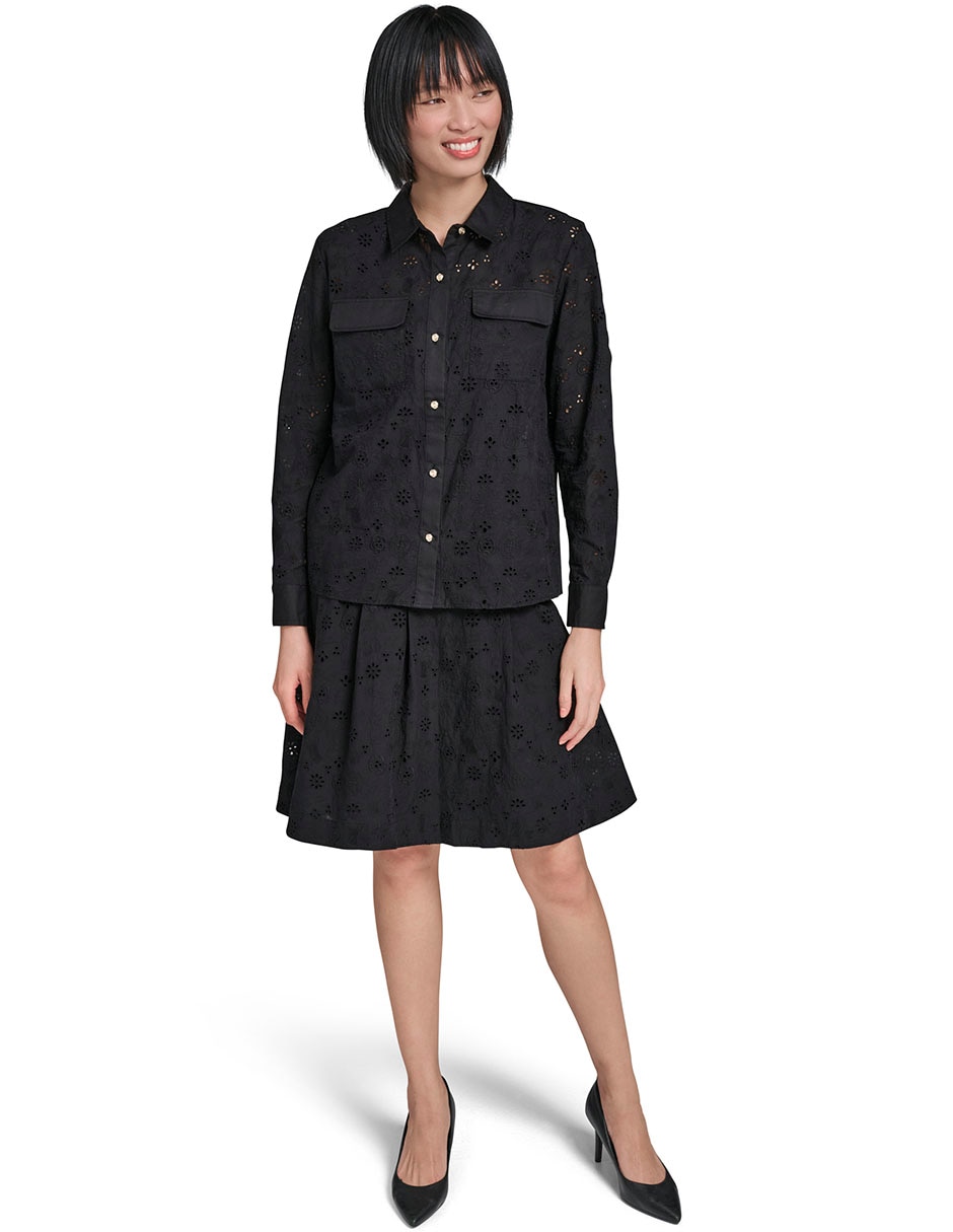 Blusa camisera manga larga para mujer 1