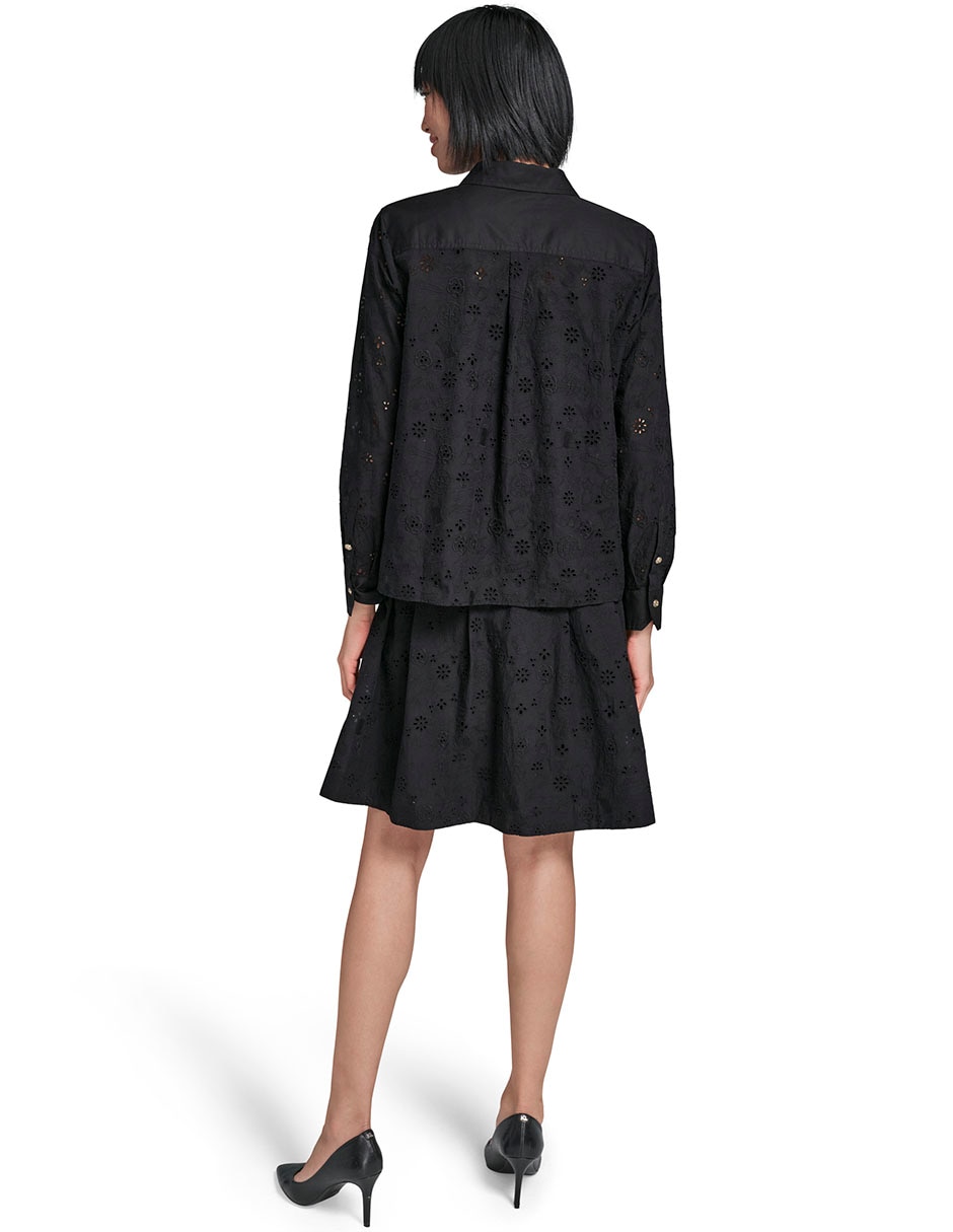 Blusa camisera manga larga para mujer 13