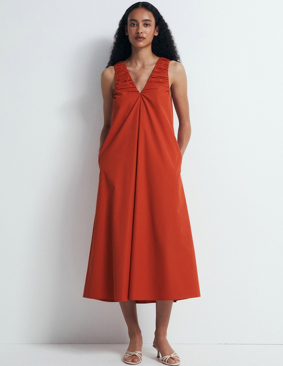 Vestido midi casual para mujer