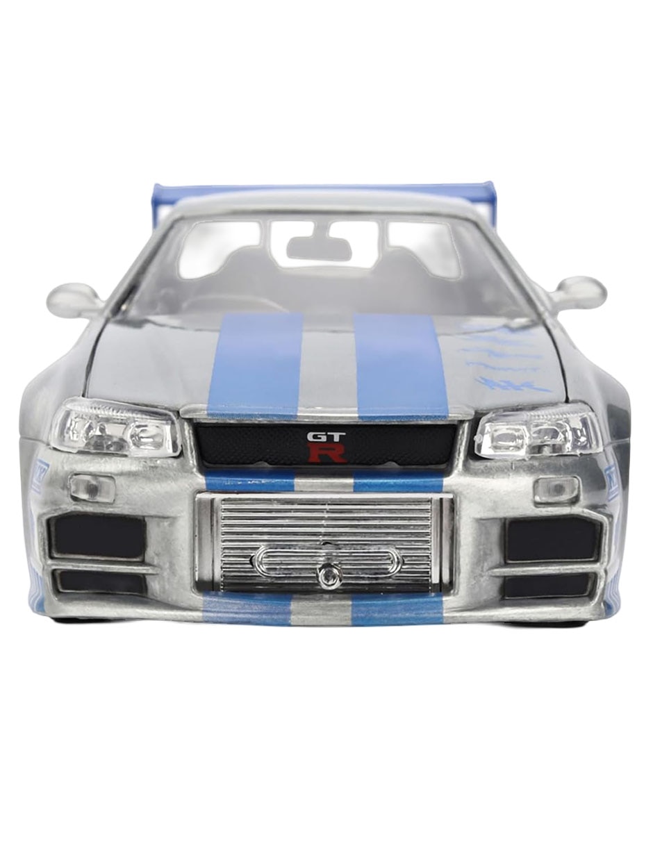 Vehículo a escala 1:24 nissan skyline brians rápidos y furiosos 2