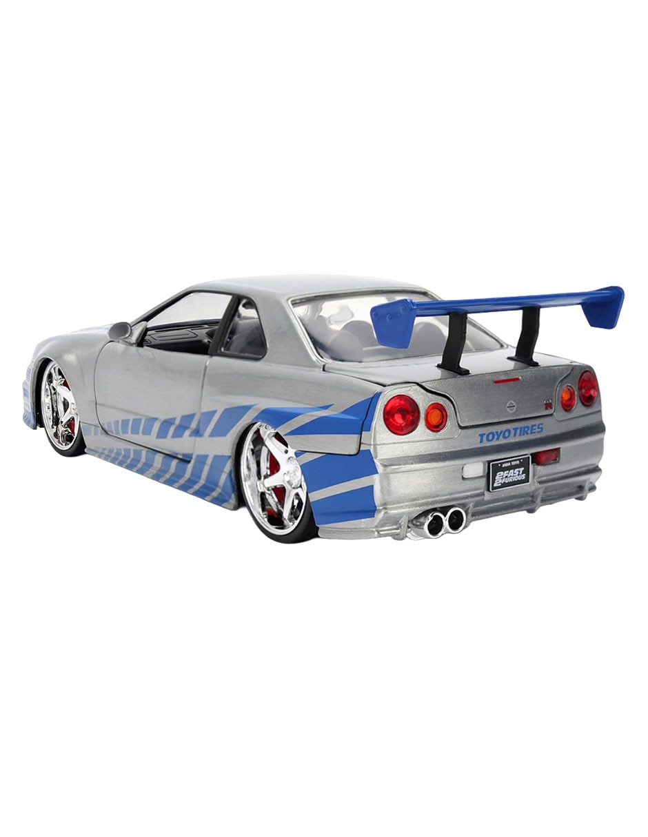 Vehículo a escala 1:24 nissan skyline brians rápidos y furiosos 4