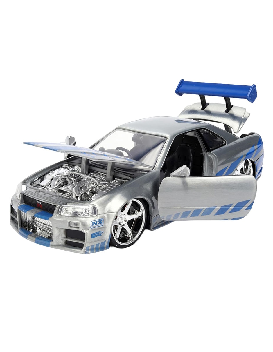 Vehículo a escala 1:24 nissan skyline brians rápidos y furiosos