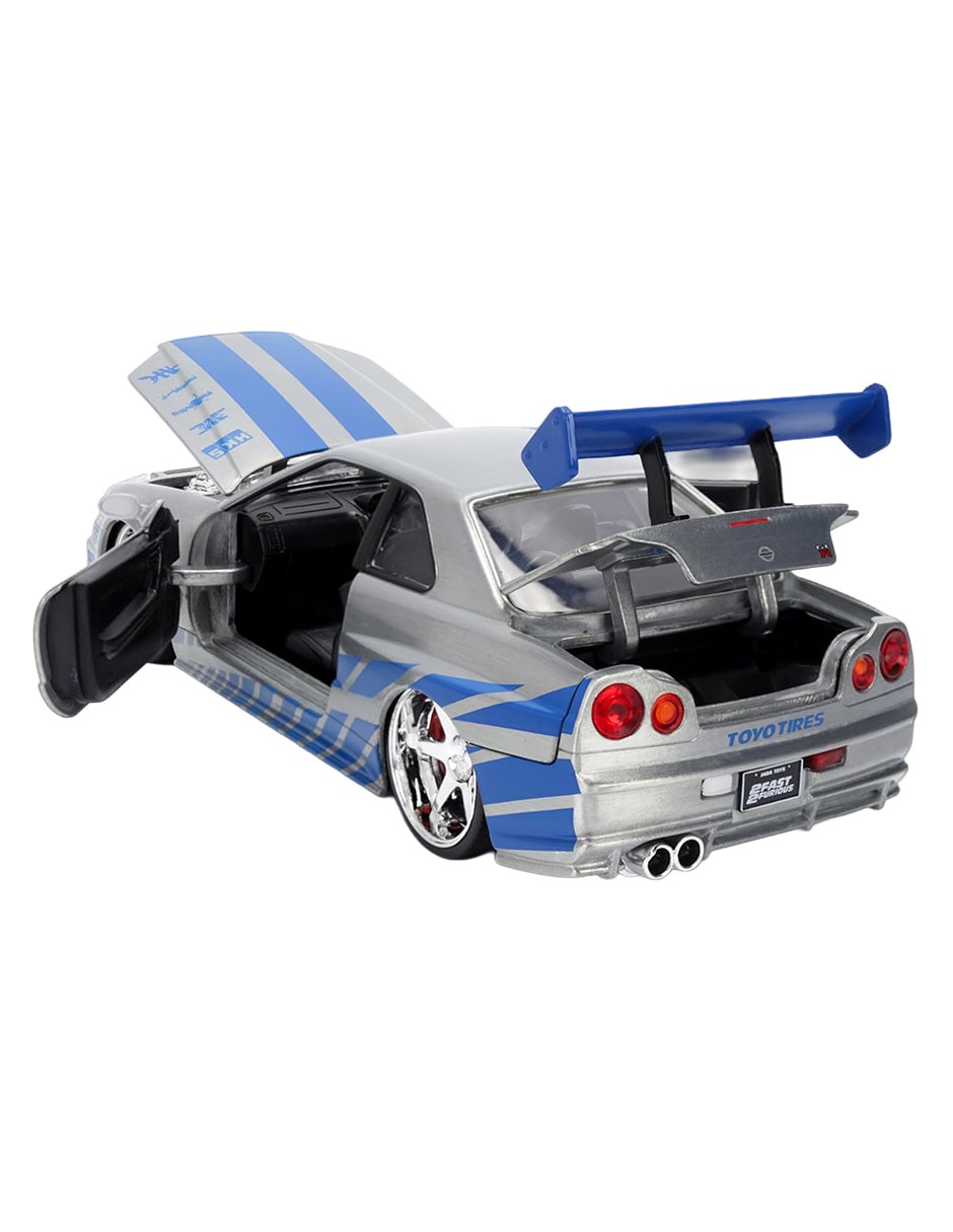 Vehículo a escala 1:24 nissan skyline brians rápidos y furiosos 6