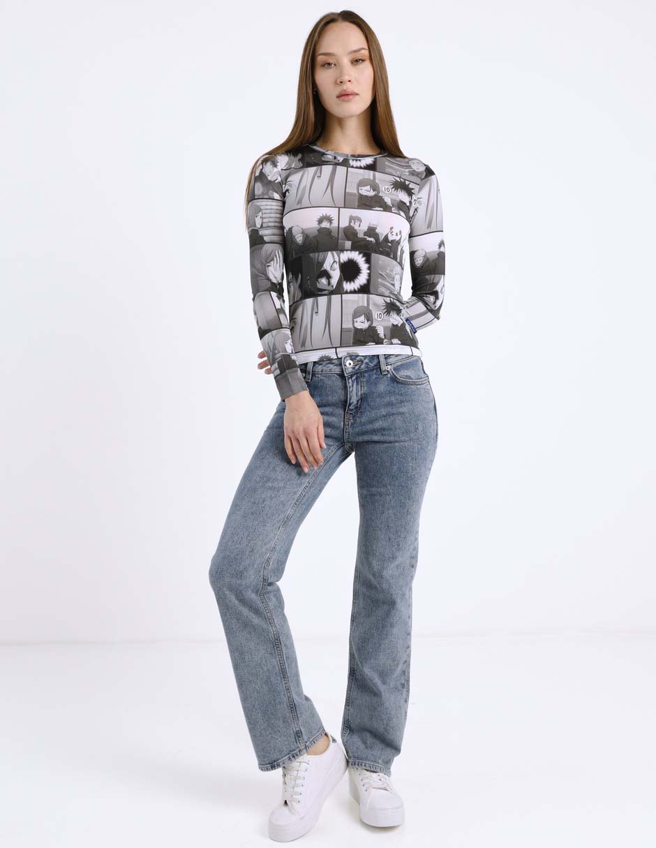 Blusa Hugo Blue manga larga para mujer