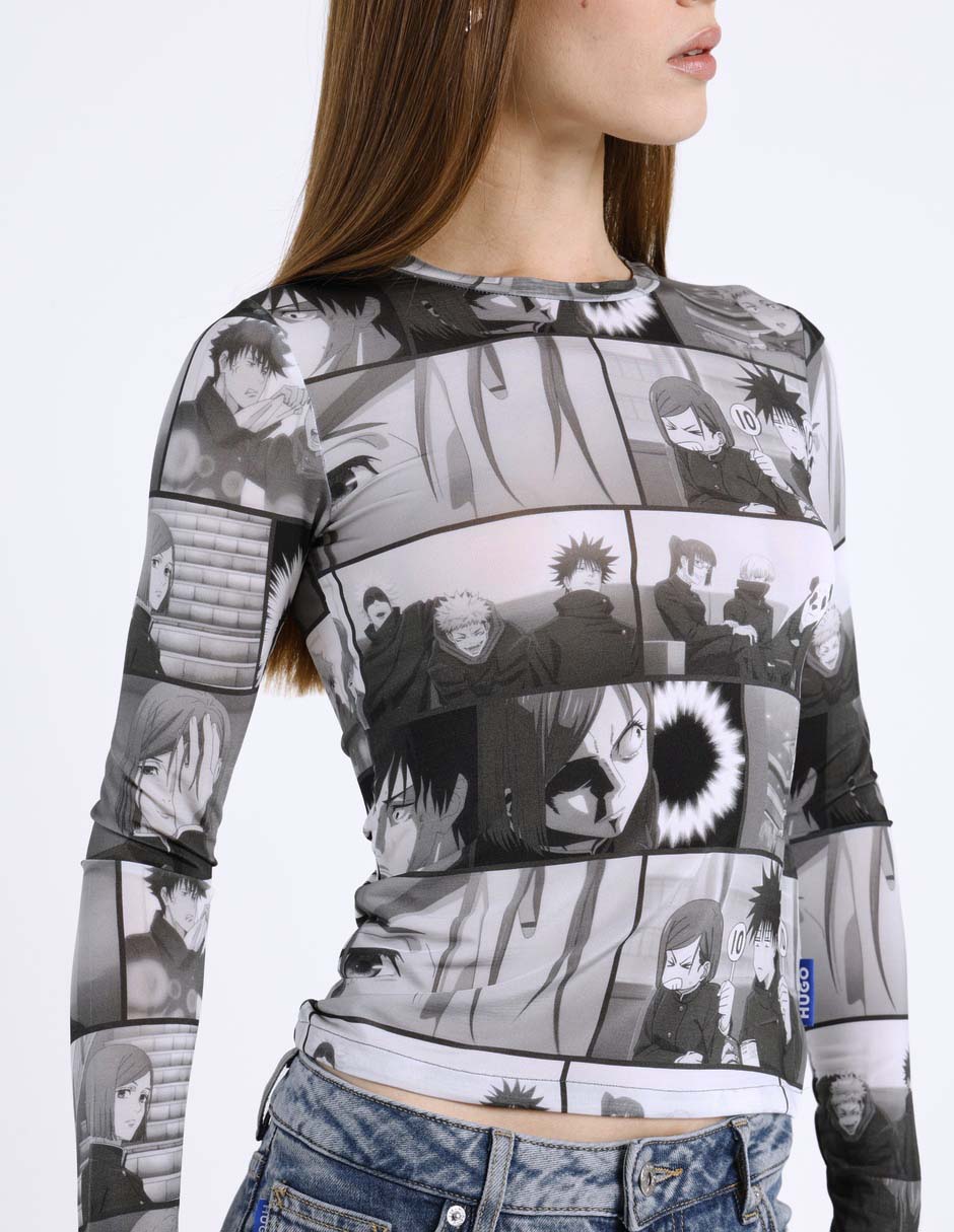 Blusa Hugo Blue manga larga para mujer