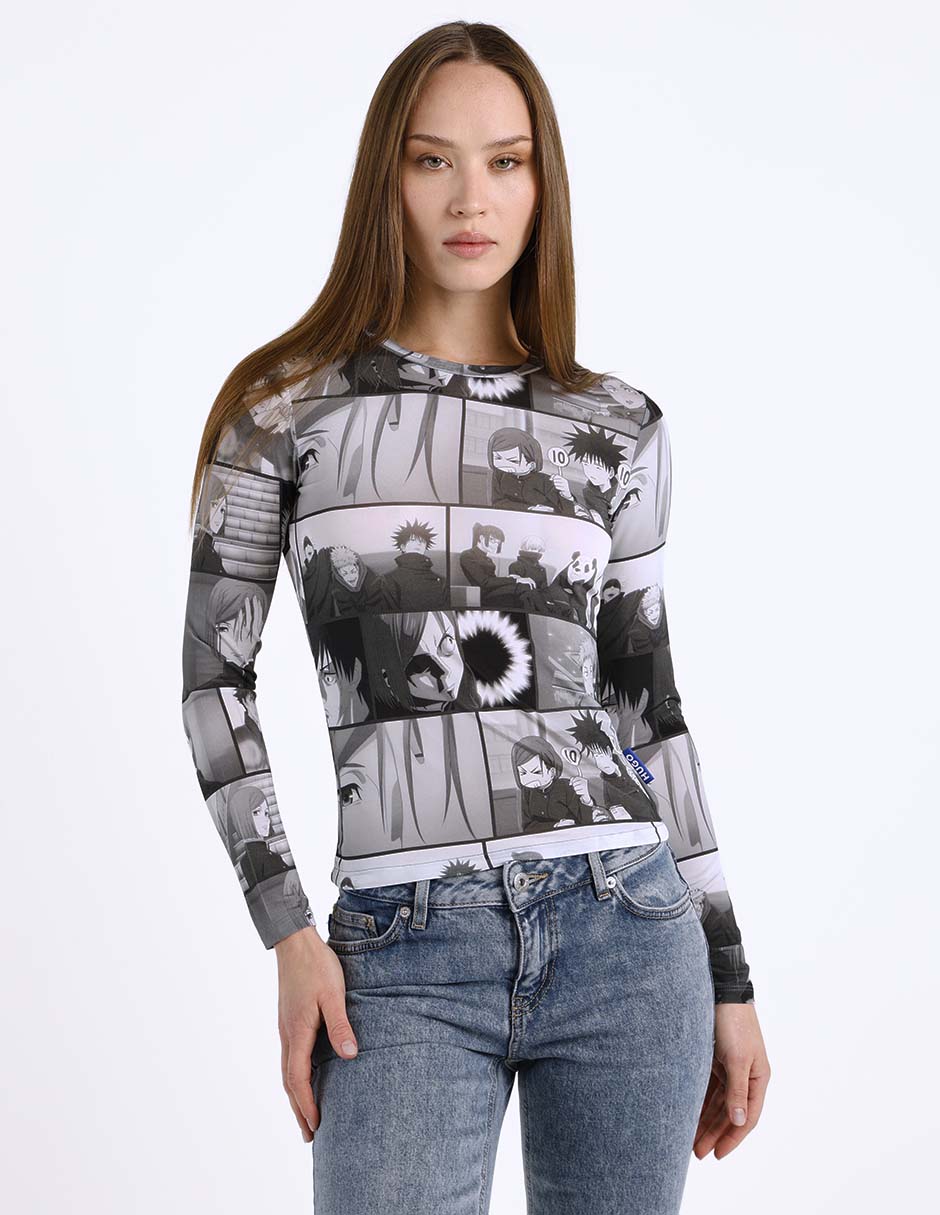 Blusa manga larga para mujer