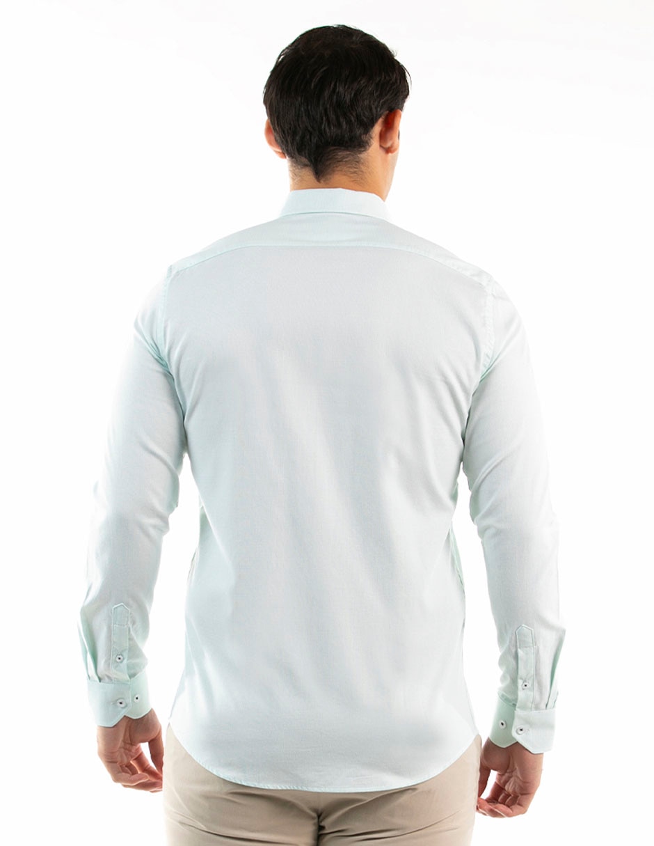 Camisa casual de algodón manga larga para hombre 2