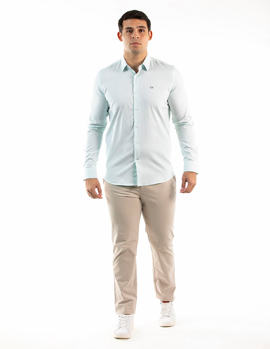 Camisa casual de algodón manga larga para hombre 3