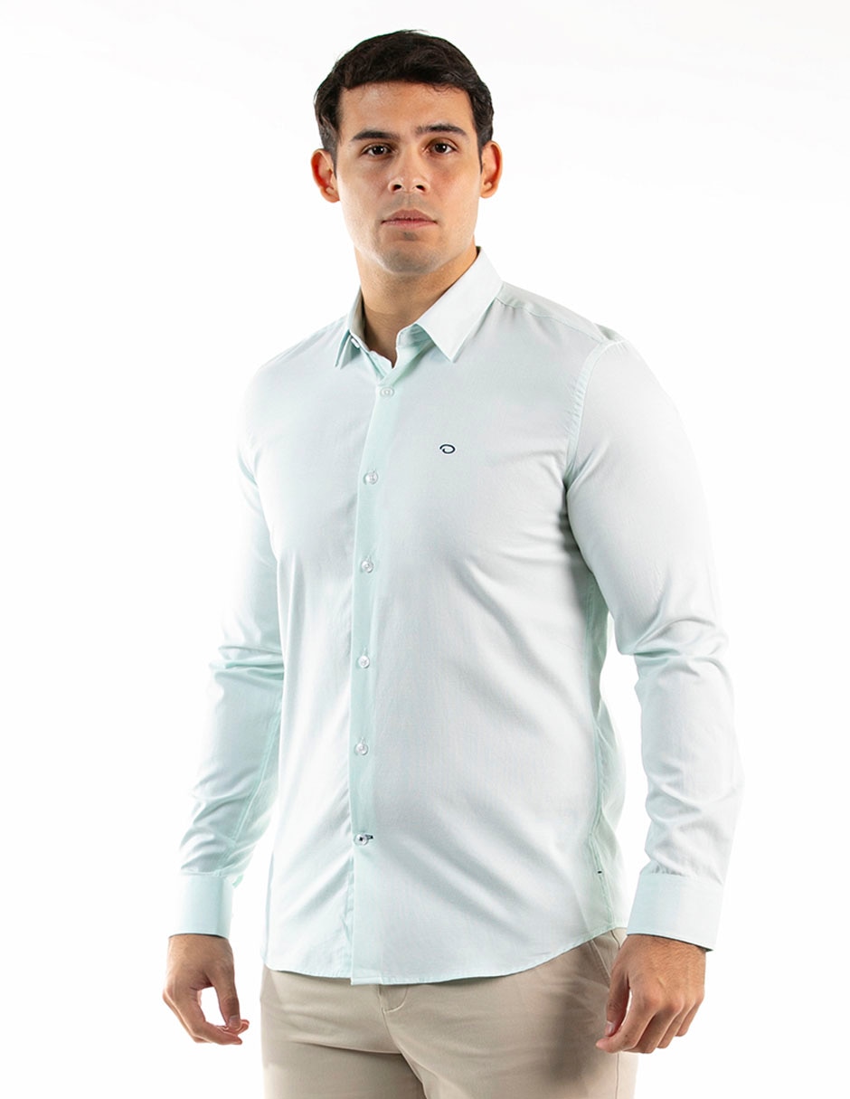 Camisa casual de algodón manga larga para hombre Camisa casual de algodón manga larga para hombre