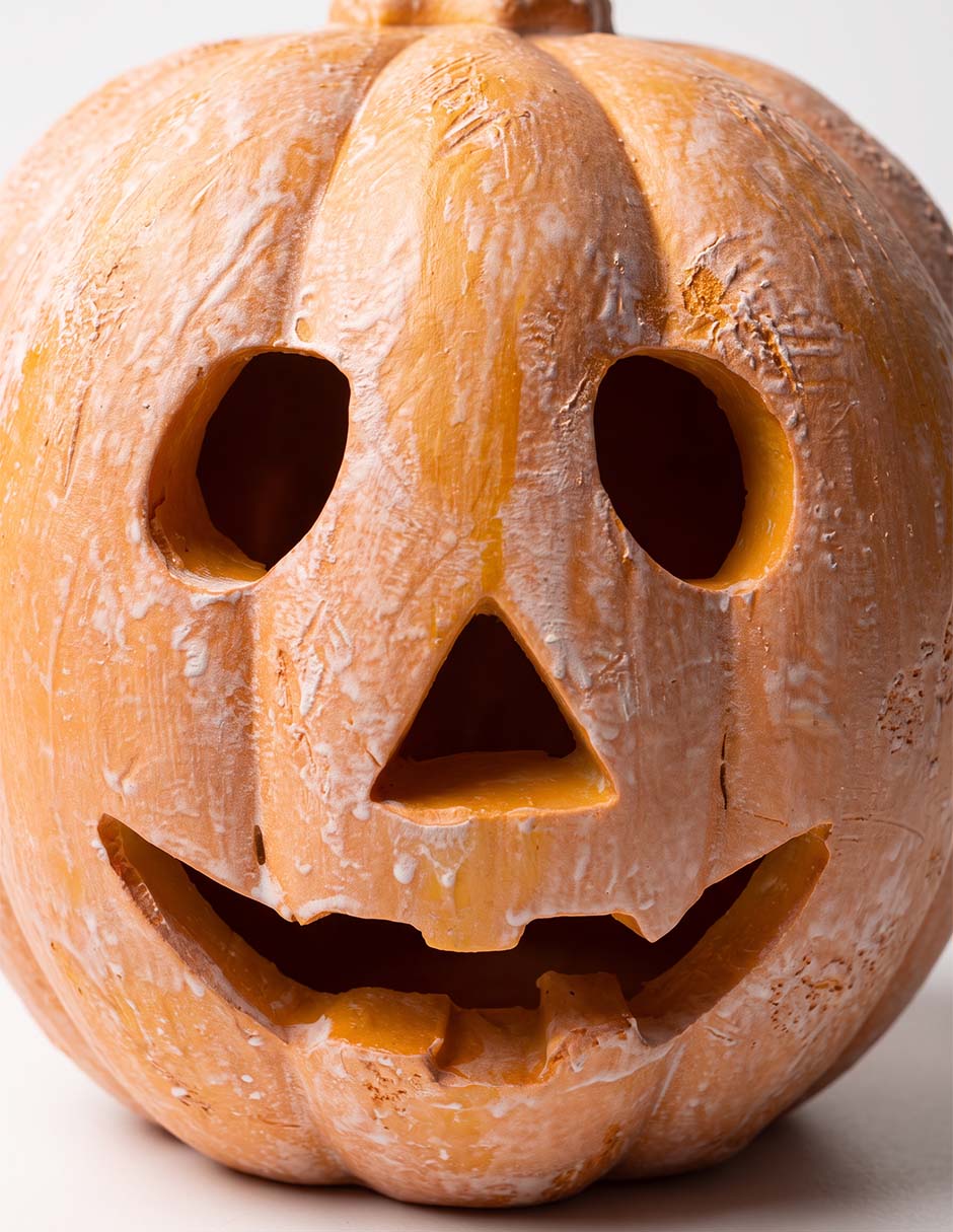 Figura decorativa cementerium con forma de calabaza