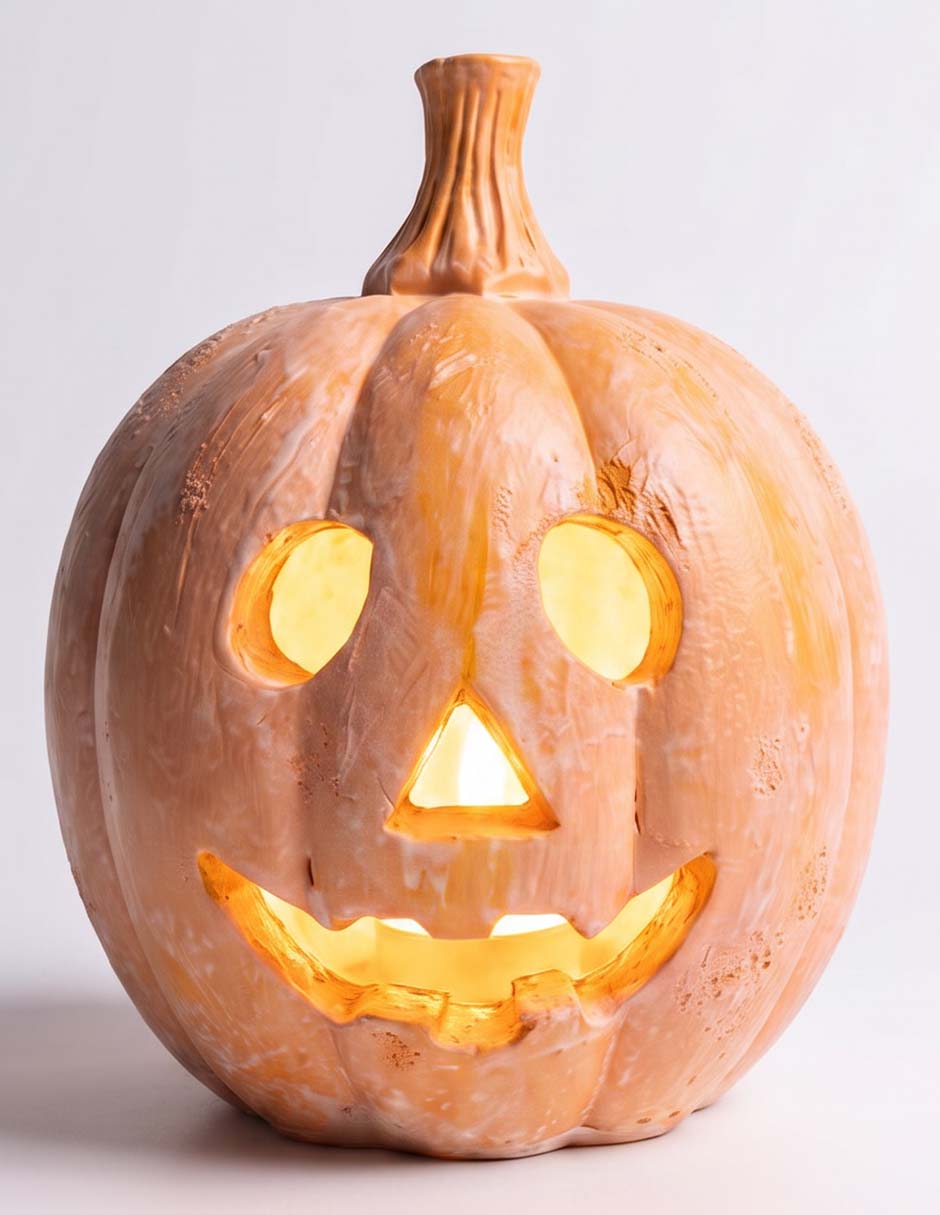 Figura decorativa cementerium con forma de calabaza