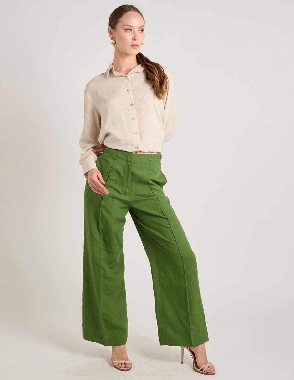 Pantalón de vestir amplio para mujer 4