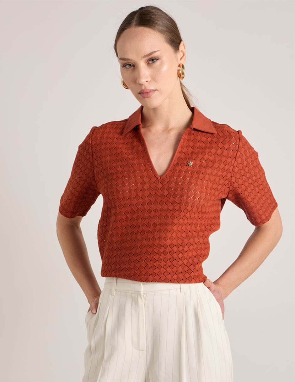 Playera tipo polo para mujer 2