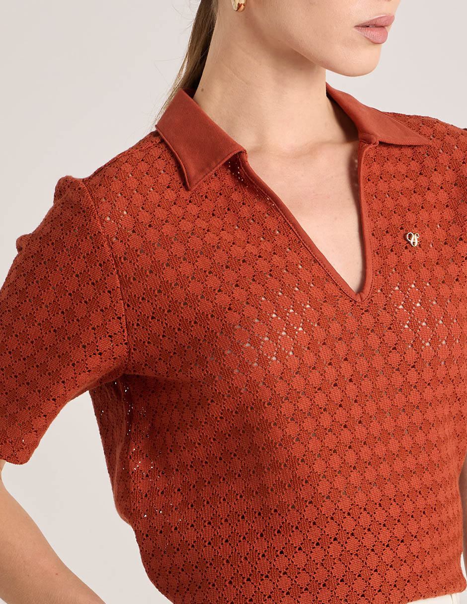Playera tipo polo para mujer 4