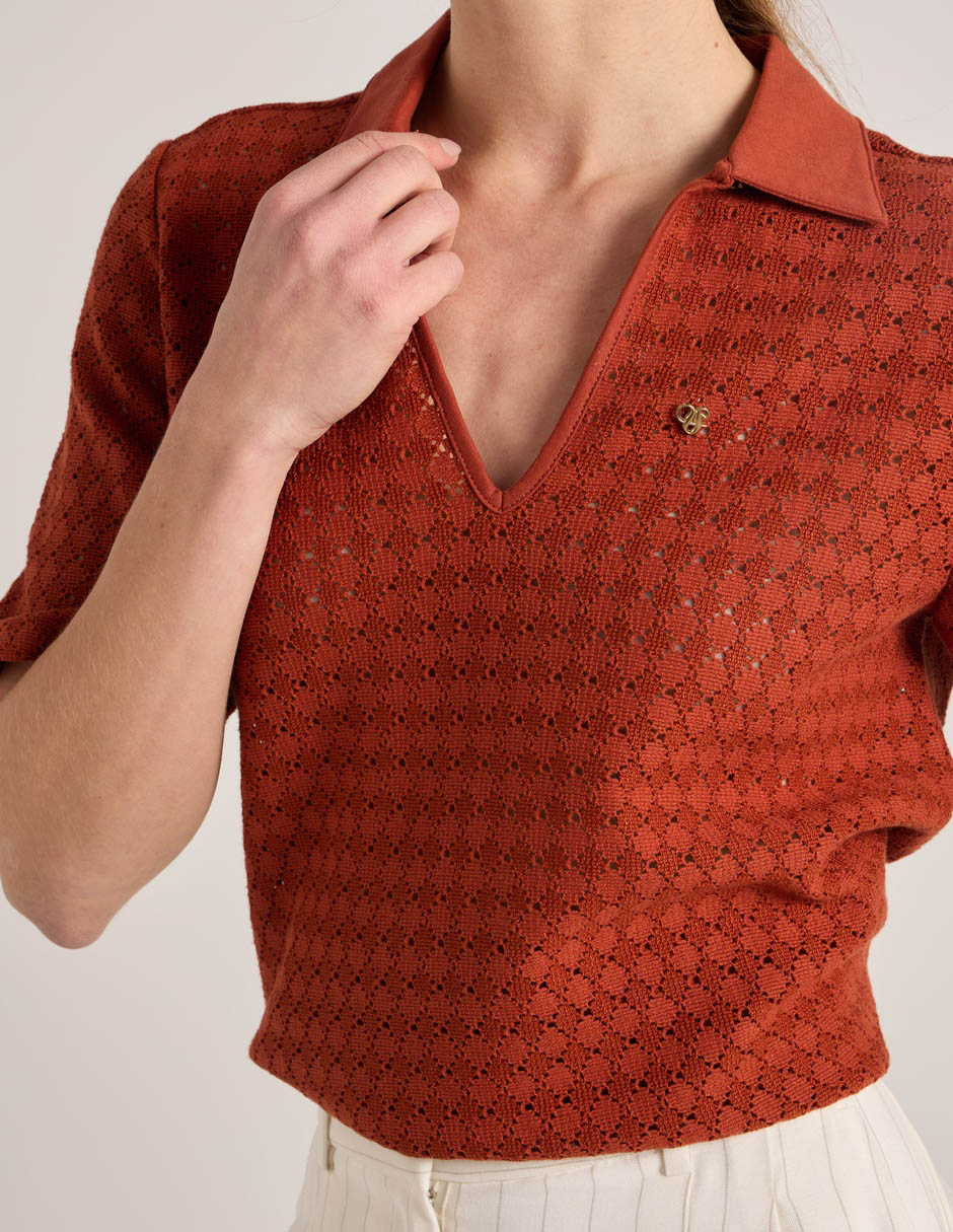Playera tipo polo para mujer 5