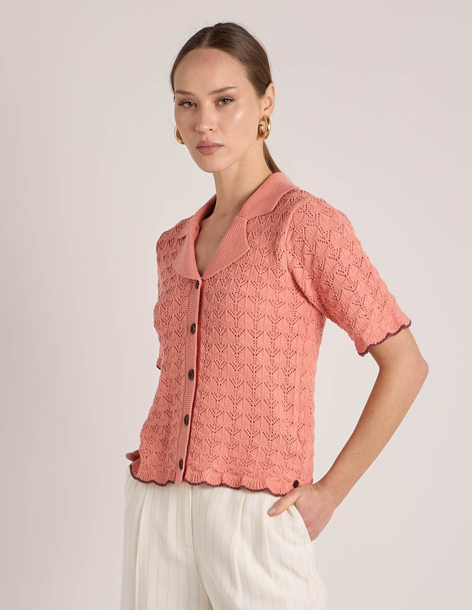 Suéter scotch & soda cuello camisero para mujer