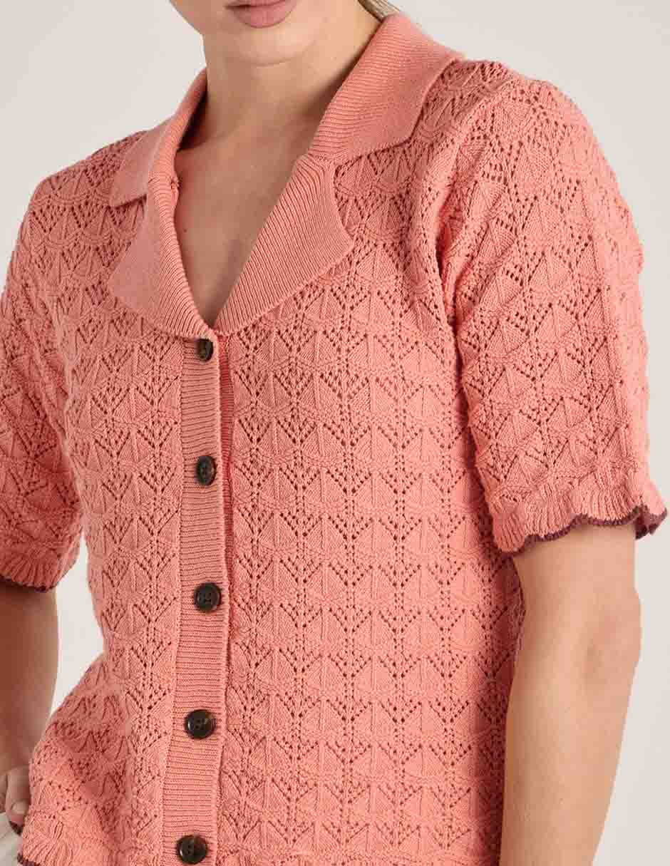 Suéter scotch & soda cuello camisero para mujer