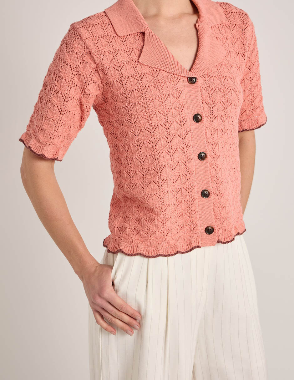 Suéter scotch & soda cuello camisero para mujer