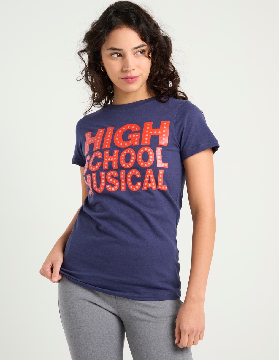 Playera manga corta High School Musical cuello redondo para mujer