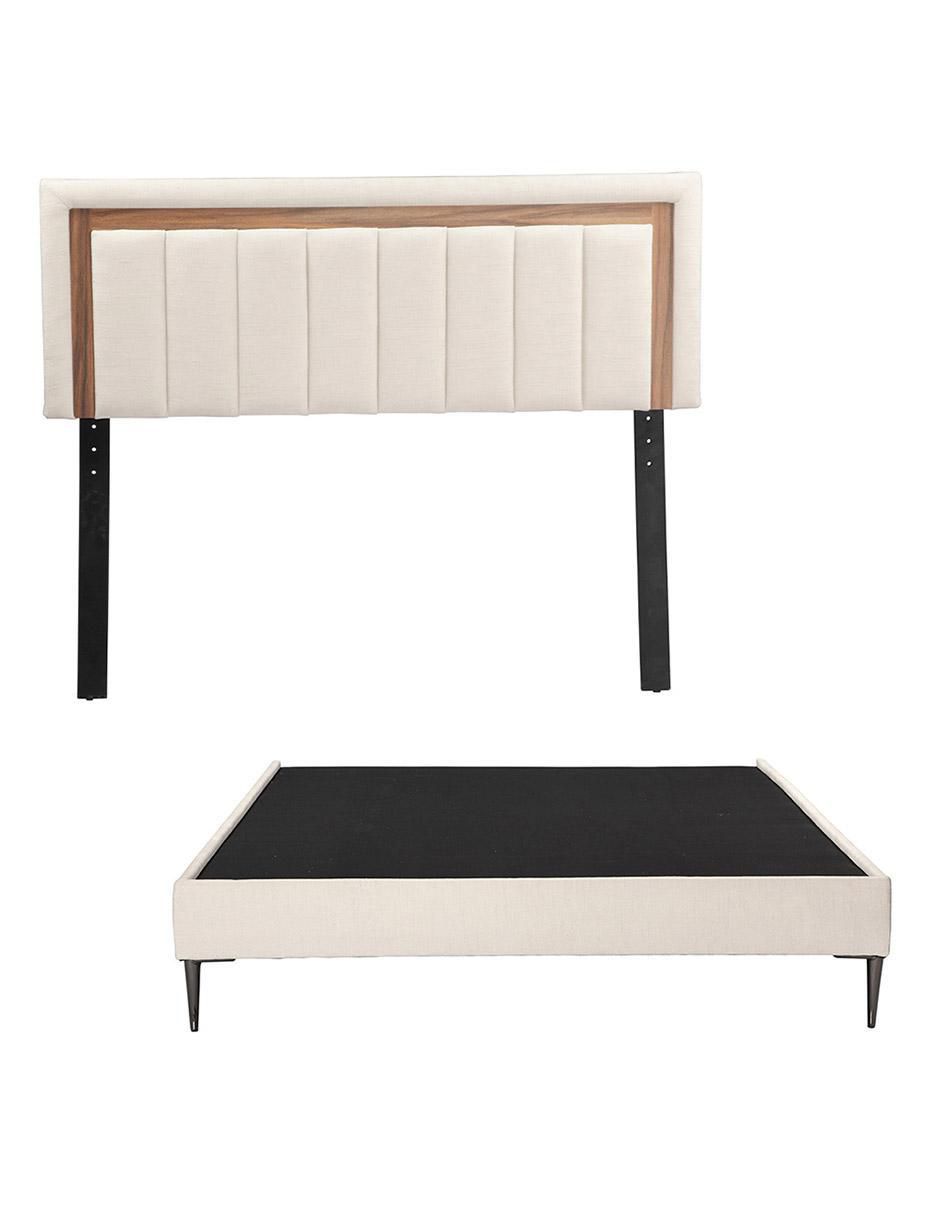 Cama ventur slim de madera y tela Cama ventur slim de madera y tela