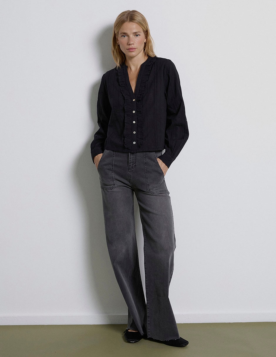 Blusa Renatta& manga larga para mujer 1