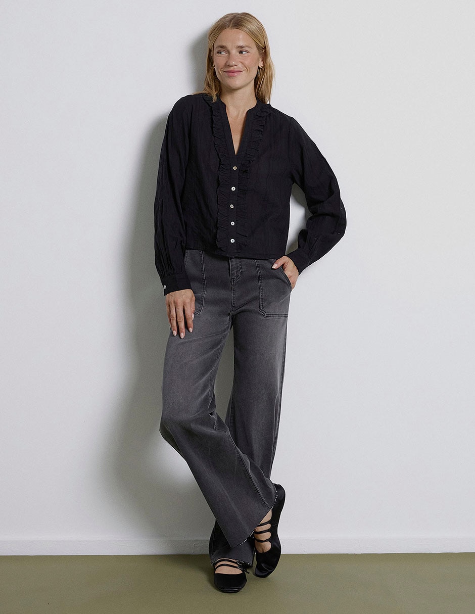 Blusa Renatta& manga larga para mujer 7