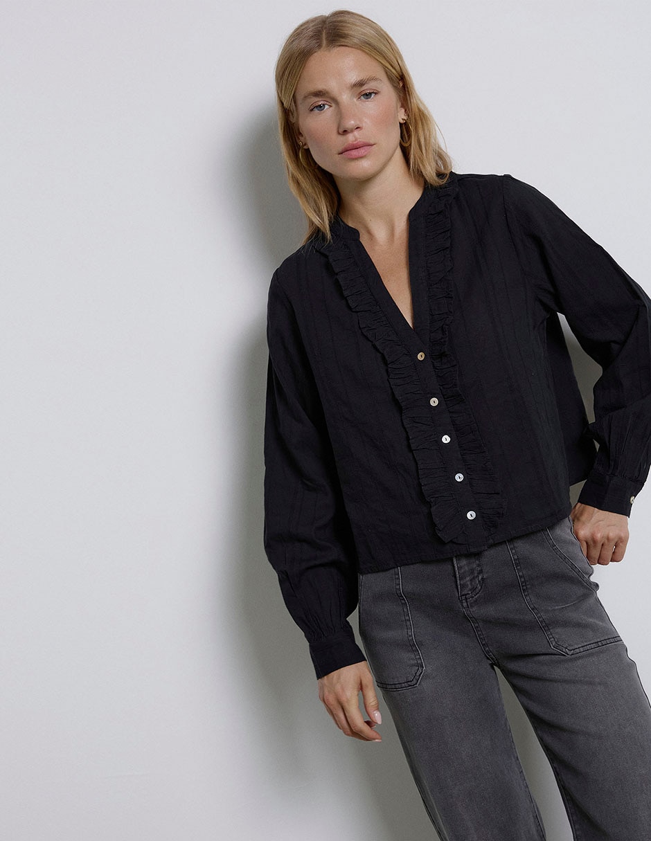 Blusa Renatta& manga larga para mujer 8