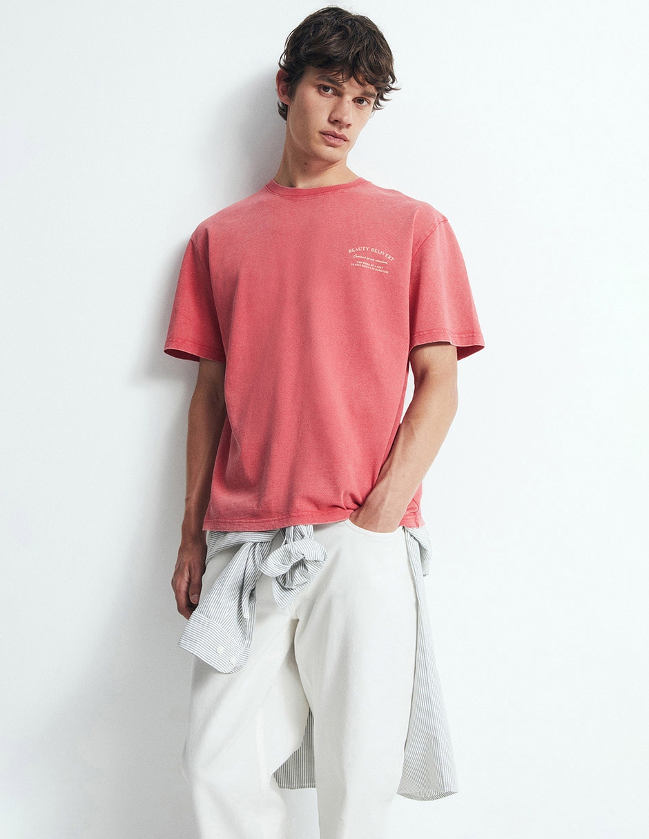 Playera cuello redondo para hombre