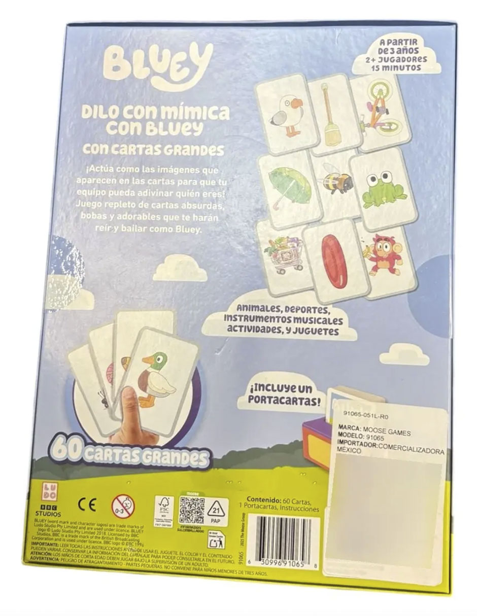 Set de cartas dilo con mímica con 3