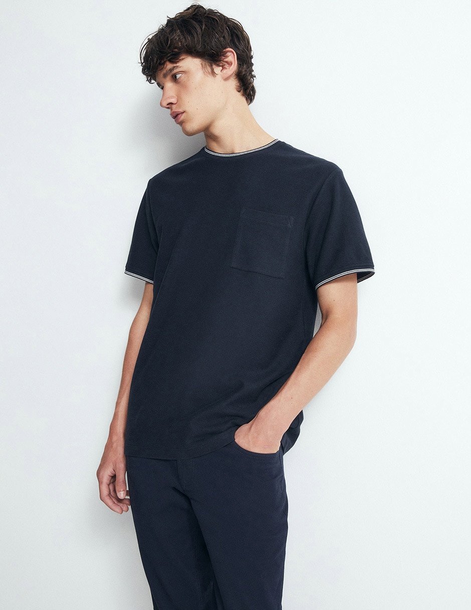 Playera cuello redondo para hombre