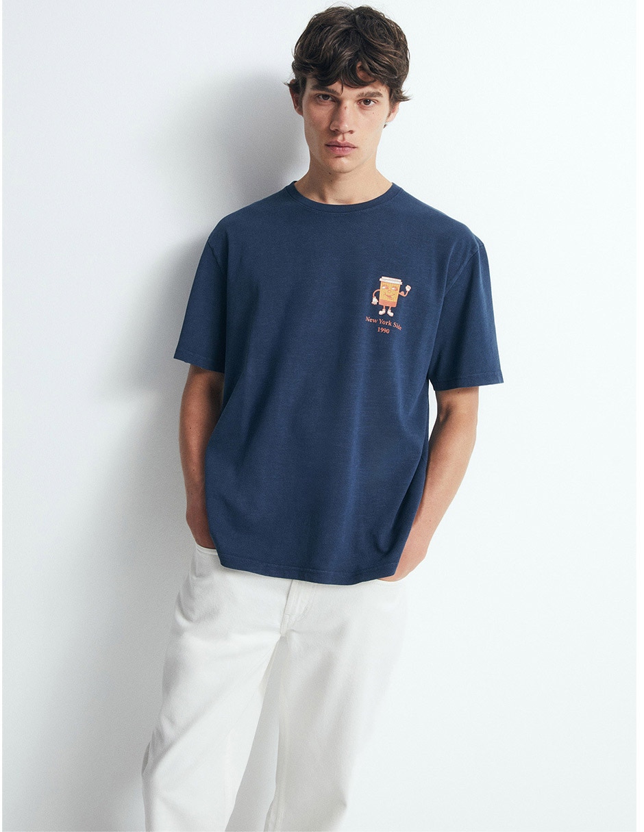 Playera cuello redondo para hombre