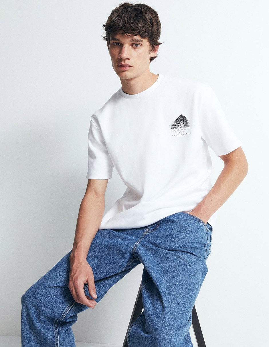 Playera cuello redondo para hombre