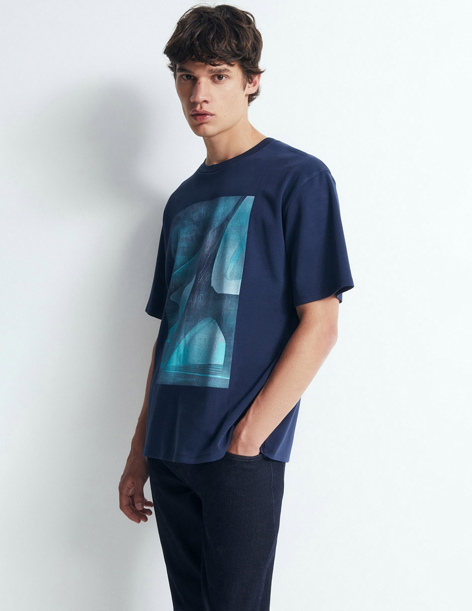 Playera cuello redondo para hombre