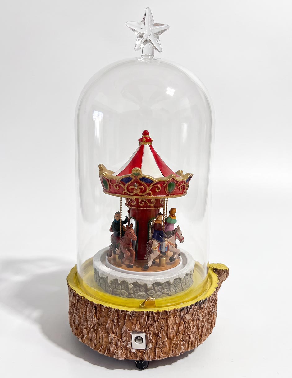 Figura decorativa navideña de carrusel 1