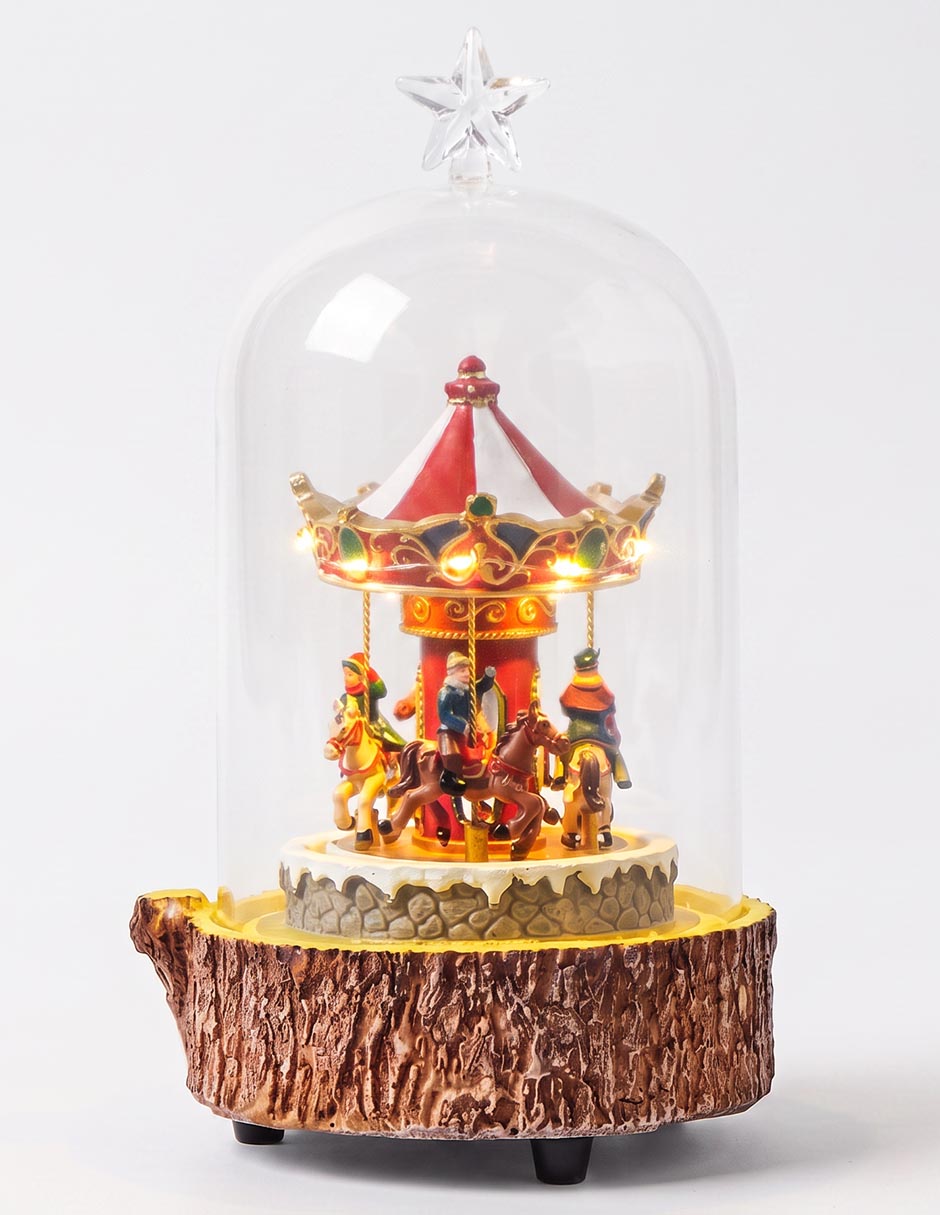 Figura decorativa navideña de carrusel 3