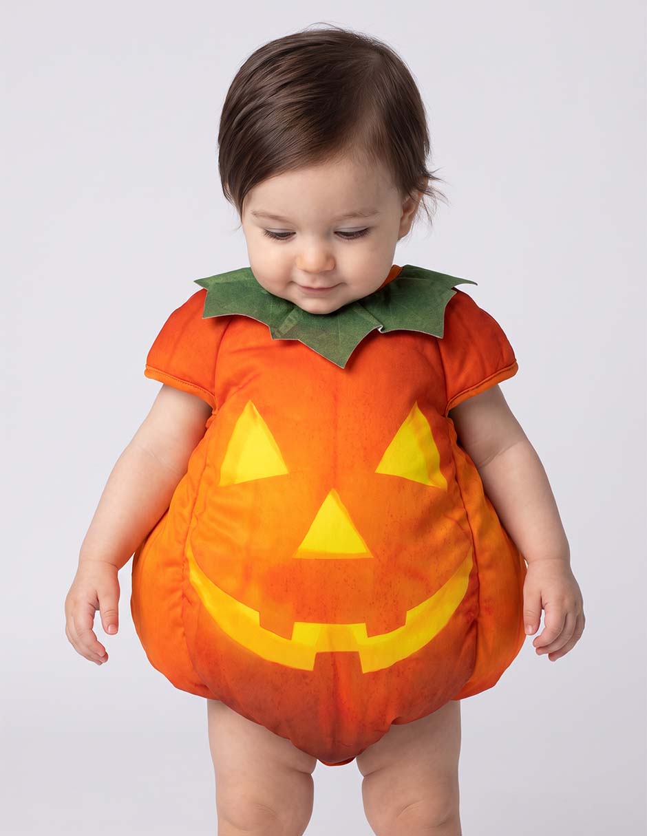 Disfraz Skeleton de calabaza para bebé 1