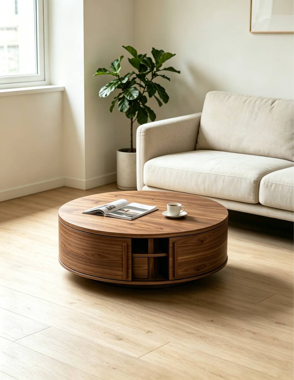 Mesa de centro Haus de chapa madera