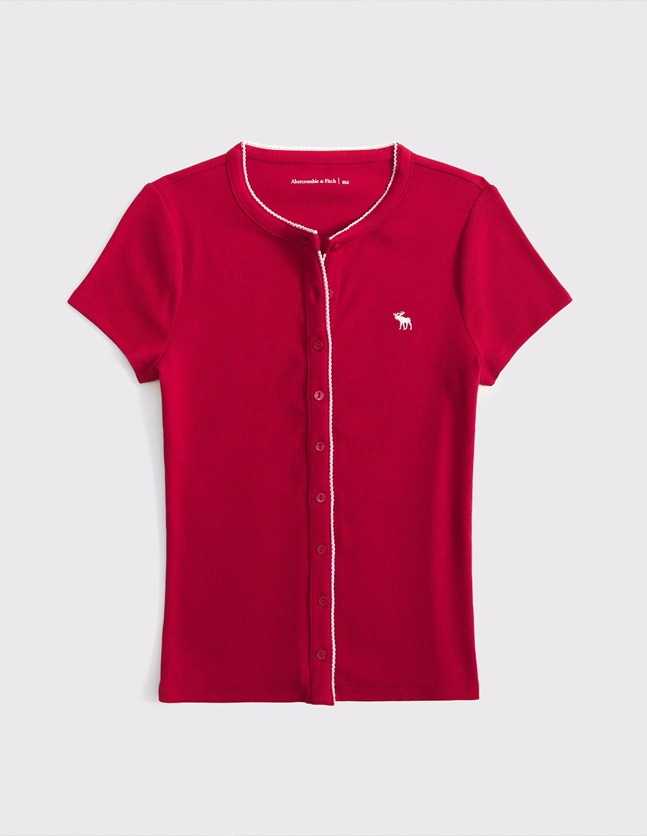 Top Abercrombie & cuello redondo