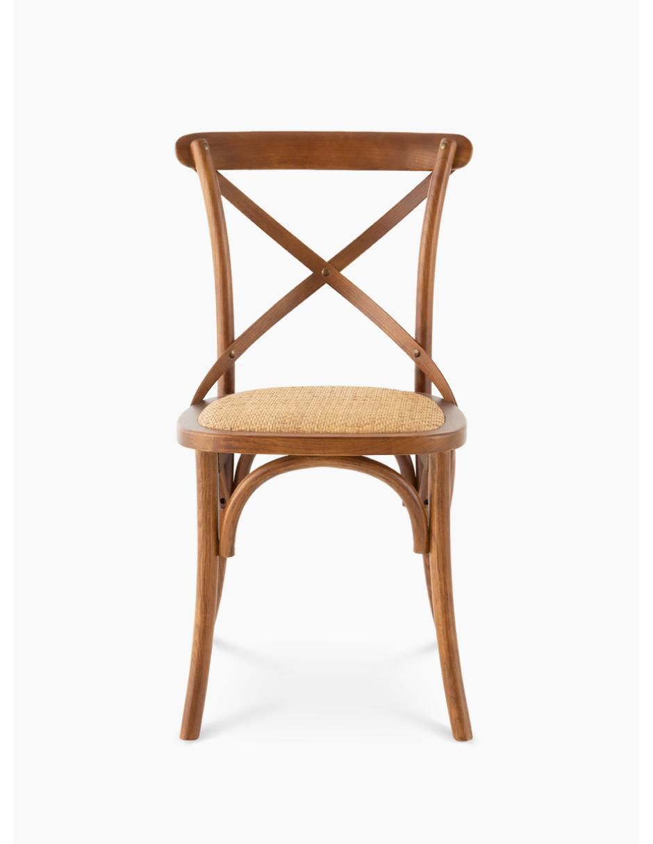 Silla Rattan Nogal de madera 1