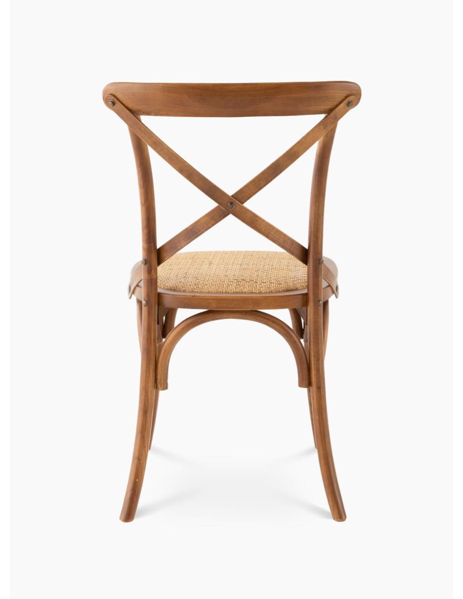 Silla Rattan Nogal de madera 9