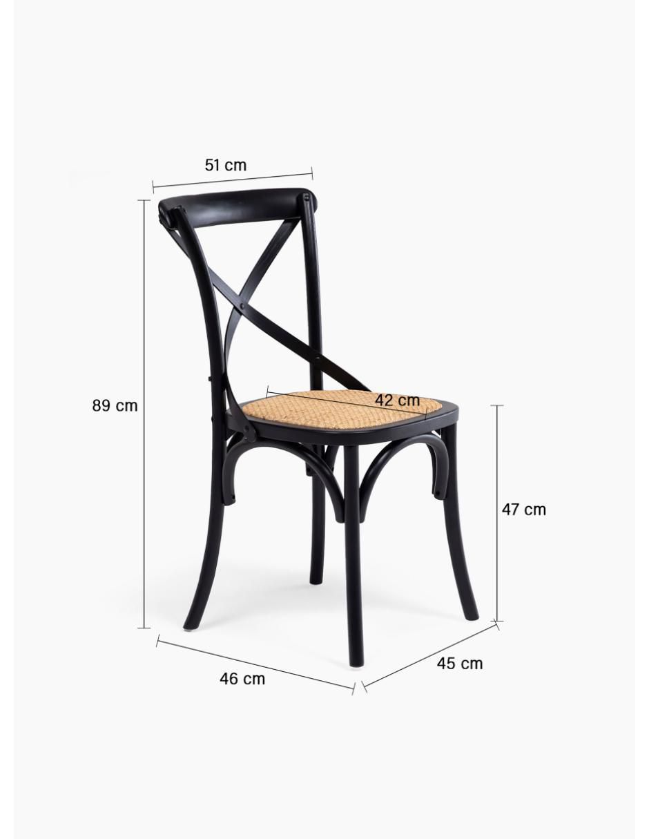 Silla Rattan de madera 9