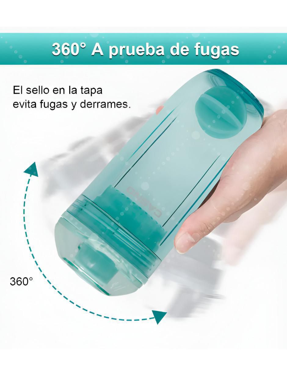 Termo shaker de plástico con tapa push pull 400 ml