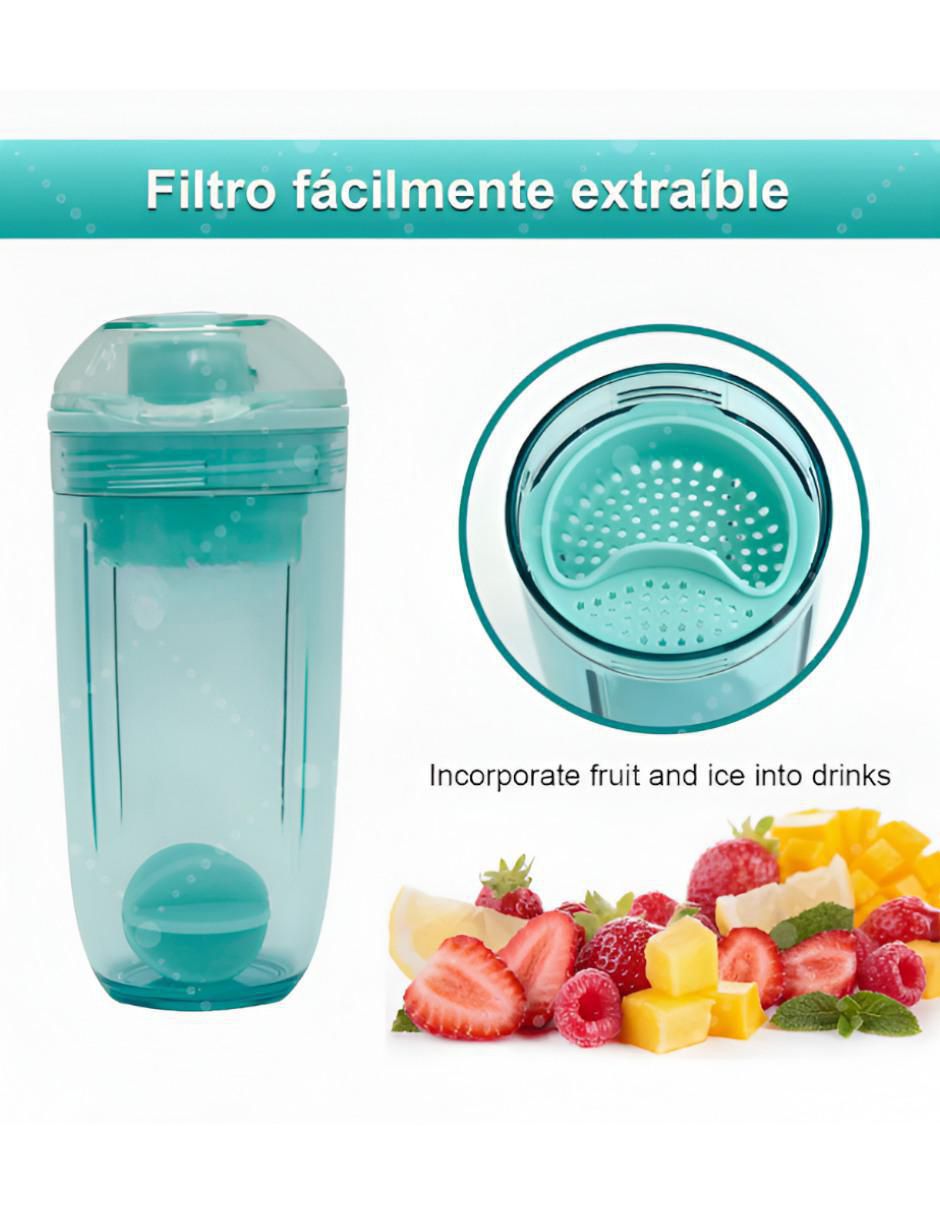 Termo shaker de plástico con tapa push pull 400 ml