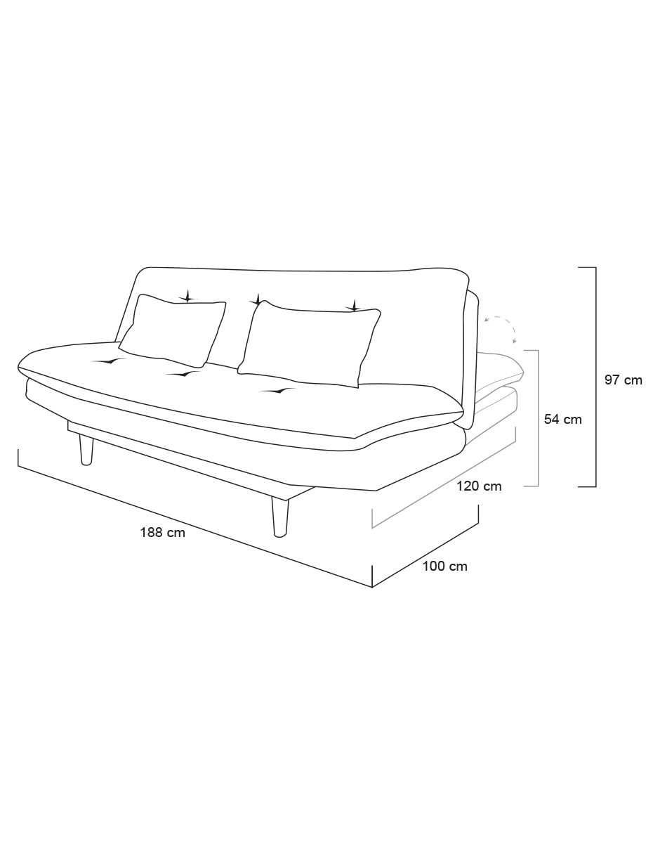 Sofá cama Eros de memory foam 19