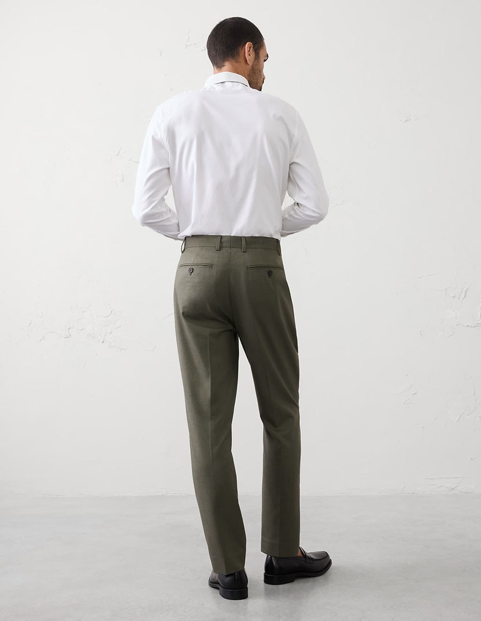Pantalón de vestir slim Banana Republic de lana y algodón para hombre