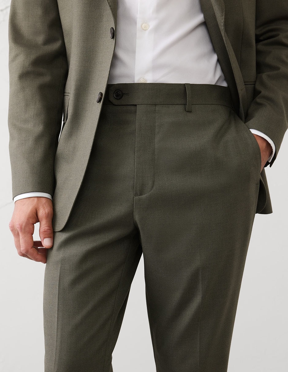Pantalón de vestir slim Banana Republic de lana y algodón para hombre