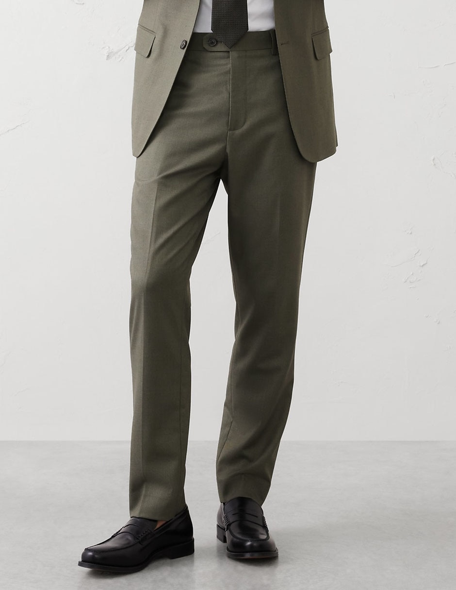 Pantalón de vestir slim Banana Republic de lana y algodón para hombre