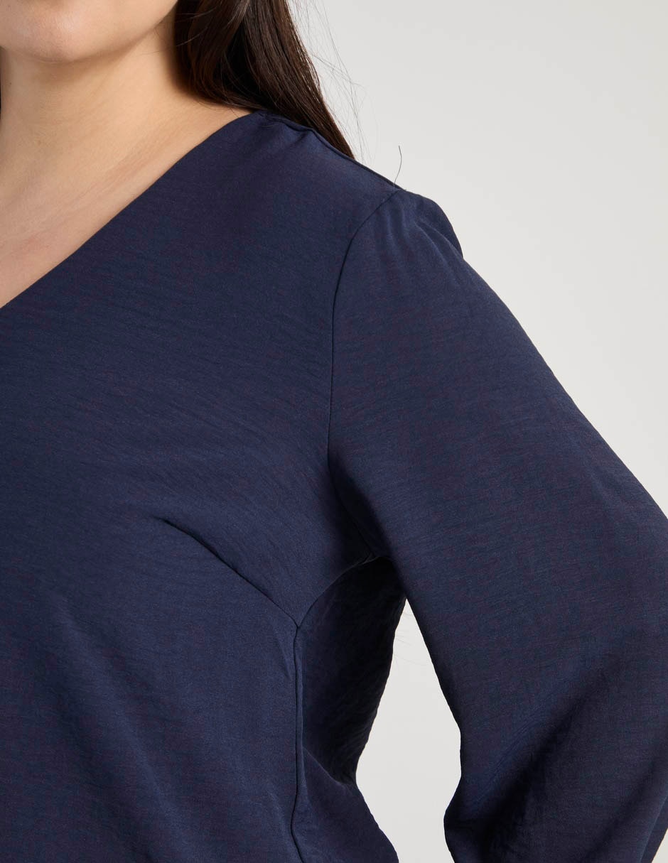 Blusa Only Carmakoma manga larga para mujer